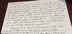 Testimonial letter: Dear Ellen…. Patient 14