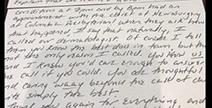 Testimonial letter: Dear Ellen…. Patient 15